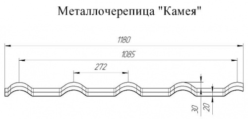 Металлочерепица Grand Line Kamea Полиэстер